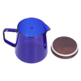 Tea Cup Borosilicate Glass 300ml 11.9oz Heat Resistant Household Coffee Mug Water Container with LidBlue - Top-Down View