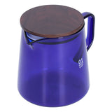 Tea Cup Borosilicate Glass 300ml 11.9oz Heat Resistant Household Coffee Mug Water Container with LidBlue - Low Angle