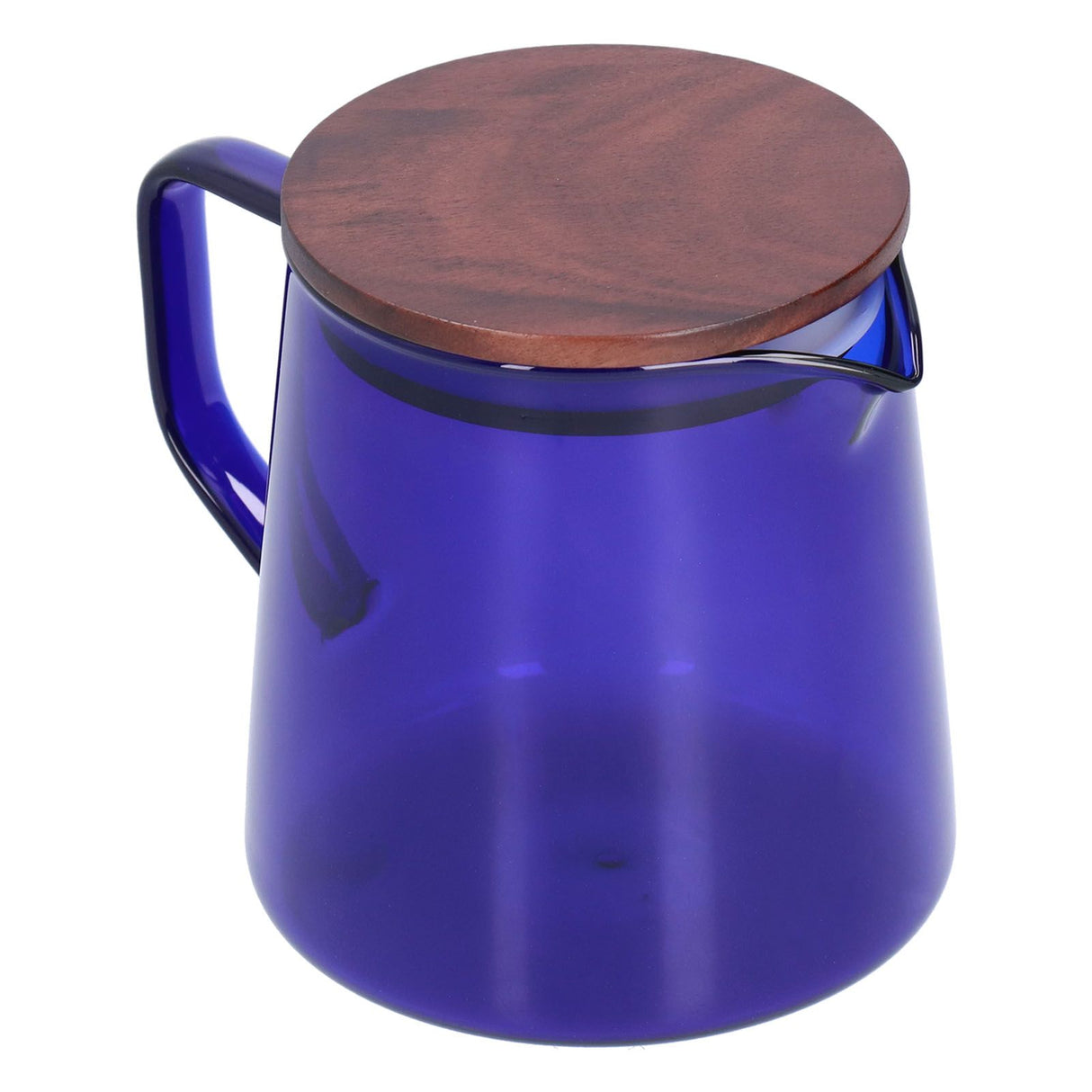 Tea Cup Borosilicate Glass 300ml 11.9oz Heat Resistant Household Coffee Mug Water Container with LidBlue