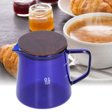 Tea Cup Borosilicate Glass 300ml 11.9oz Heat Resistant Household Coffee Mug Water Container with LidBlue