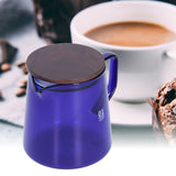 Tea Cup Borosilicate Glass 300ml 11.9oz Heat Resistant Household Coffee Mug Water Container with LidBlue