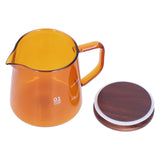 Tea Cup Borosilicate Glass 300ml 11.9oz Heat Resistant Household Coffee Mug Water Container with LidBrown - Side View