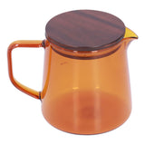 Tea Cup Borosilicate Glass 300ml 11.9oz Heat Resistant Household Coffee Mug Water Container with LidBrown - Top-Down View