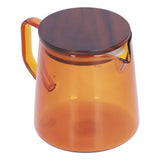 Tea Cup Borosilicate Glass 300ml 11.9oz Heat Resistant Household Coffee Mug Water Container with LidBrown - Extra Image