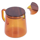 Tea Cup Borosilicate Glass 300ml 11.9oz Heat Resistant Household Coffee Mug Water Container with LidBrown