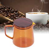 Tea Cup Borosilicate Glass 300ml 11.9oz Heat Resistant Household Coffee Mug Water Container with LidBrown