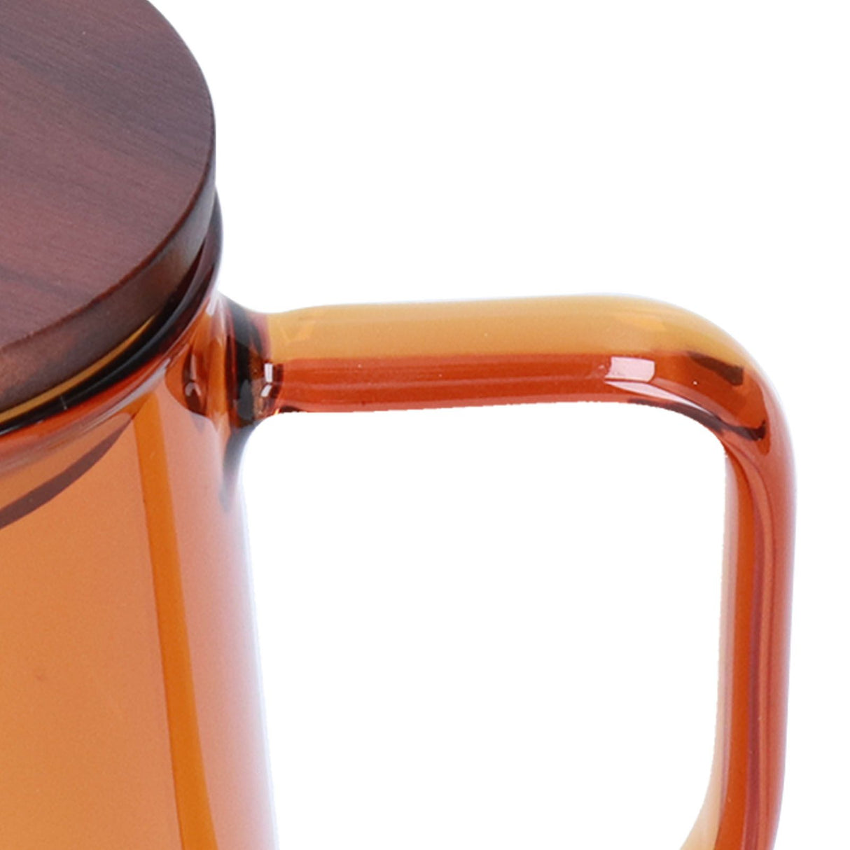 Tea Cup Borosilicate Glass 300ml 11.9oz Heat Resistant Household Coffee Mug Water Container with LidBrown
