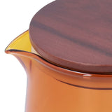Tea Cup Borosilicate Glass 300ml 11.9oz Heat Resistant Household Coffee Mug Water Container with LidBrown