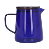 500ml Heat Resistant Coffee Server with Wooden Lid Household Tea Kettle for Home OfficeBlue - Extra Image
