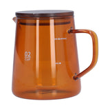 500ml Heat Resistant Coffee Server with Wooden Lid Household Tea Kettle for Home OfficeBrown - Close-Up Angle