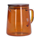 500ml Heat Resistant Coffee Server with Wooden Lid Household Tea Kettle for Home OfficeBrown - Extra Image
