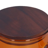 500ml Heat Resistant Coffee Server with Wooden Lid Household Tea Kettle for Home OfficeBrown - Extra Image