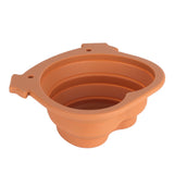 600ml Collapsible Dog Bowl Brown Durable Multifunctional Foldable Portable Dog Bowl for Hiking Camping