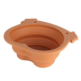 600ml Collapsible Dog Bowl Brown Durable Multifunctional Foldable Portable Dog Bowl for Hiking Camping