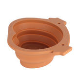 600ml Collapsible Dog Bowl Brown Durable Multifunctional Foldable Portable Dog Bowl for Hiking Camping