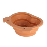600ml Collapsible Dog Bowl Brown Durable Multifunctional Foldable Portable Dog Bowl for Hiking Camping