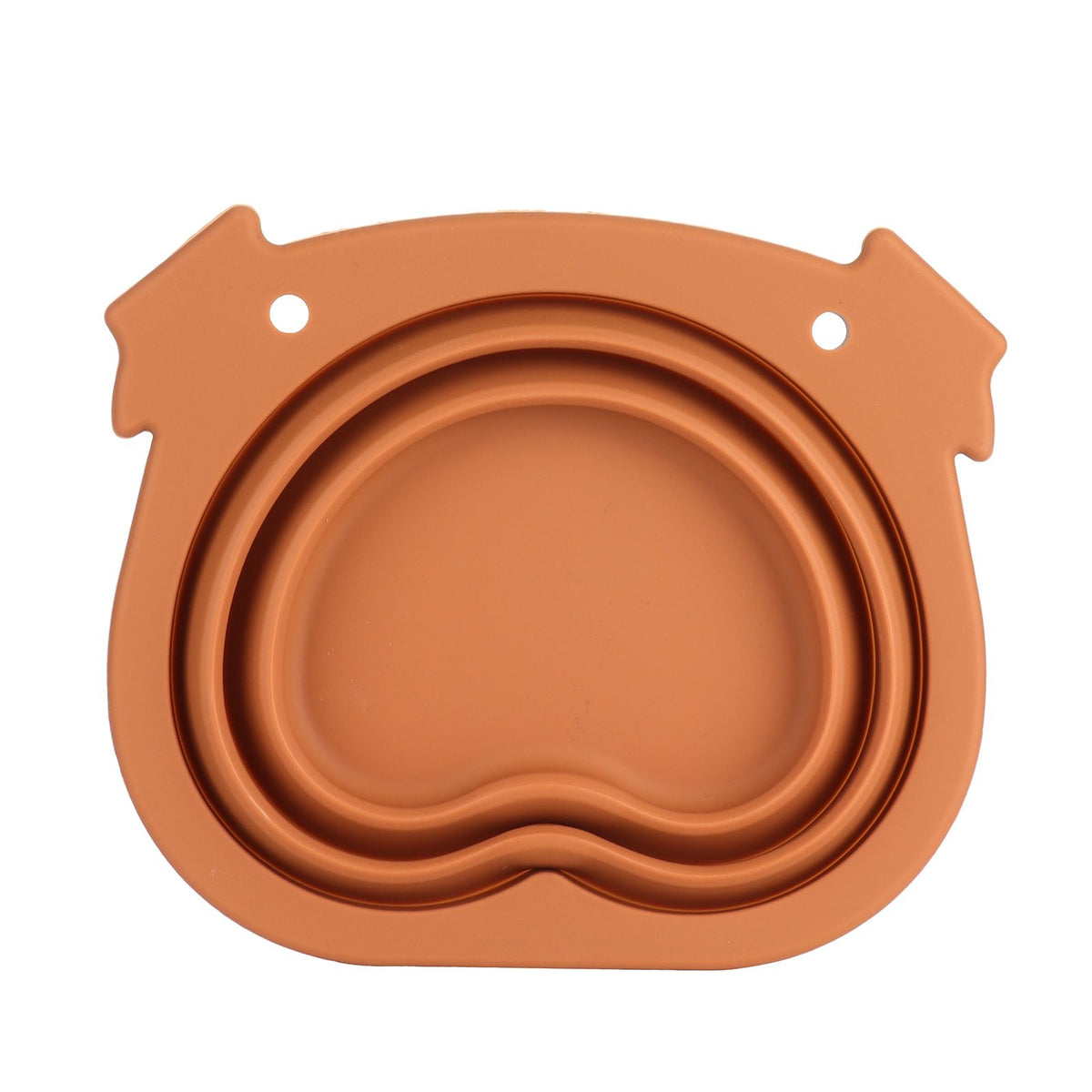 600ml Collapsible Dog Bowl Brown Durable Multifunctional Foldable Portable Dog Bowl for Hiking Camping