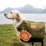 600ml Collapsible Dog Bowl Brown Durable Multifunctional Foldable Portable Dog Bowl for Hiking Camping - Extra Image