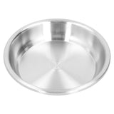 Deep Plate Stainless Steel Heavy Duty Salad Soup Serving Dish Tableware for Home Kitchen28cm