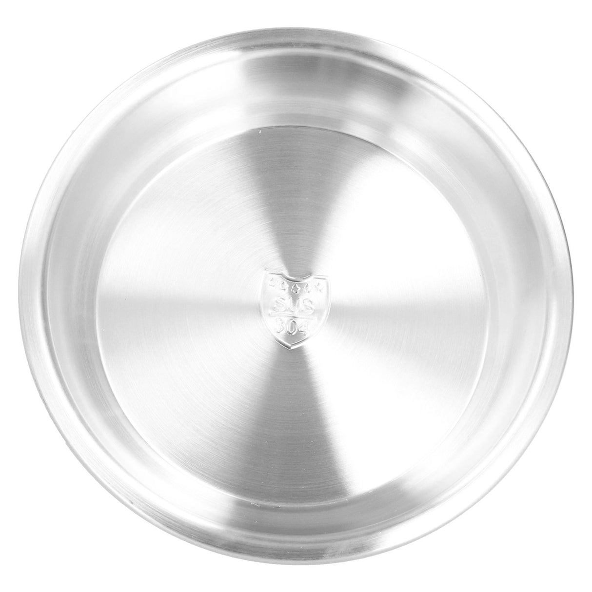 Deep Plate Stainless Steel Heavy Duty Salad Soup Serving Dish Tableware for Home Kitchen28cm