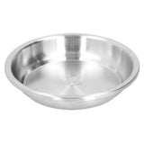 Deep Plate Stainless Steel Heavy Duty Salad Soup Serving Dish Tableware for Home Kitchen28cm - Close-Up Angle
