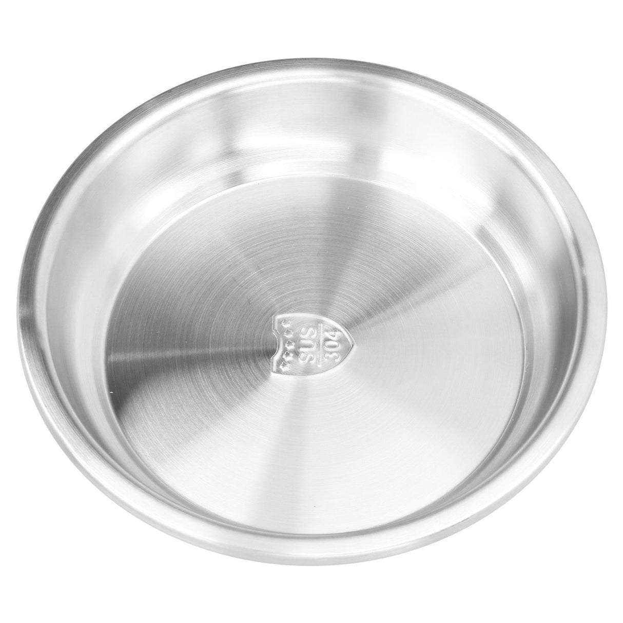 Deep Plate Stainless Steel Heavy Duty Salad Soup Serving Dish Tableware for Home Kitchen28cm