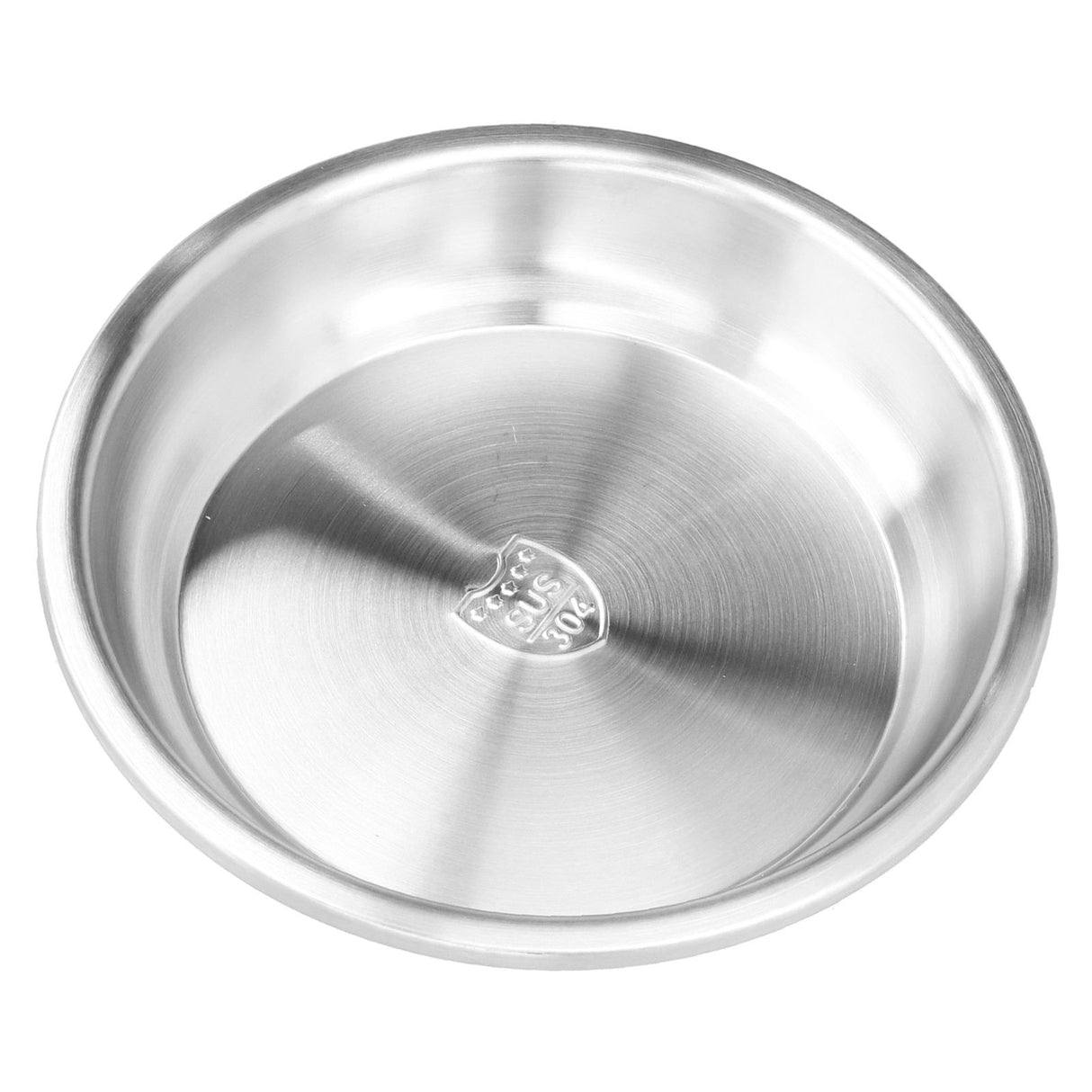 Deep Plate Stainless Steel Heavy Duty Salad Soup Serving Dish Tableware for Home Kitchen28cm