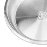 Deep Plate Stainless Steel Heavy Duty Salad Soup Serving Dish Tableware for Home Kitchen28cm