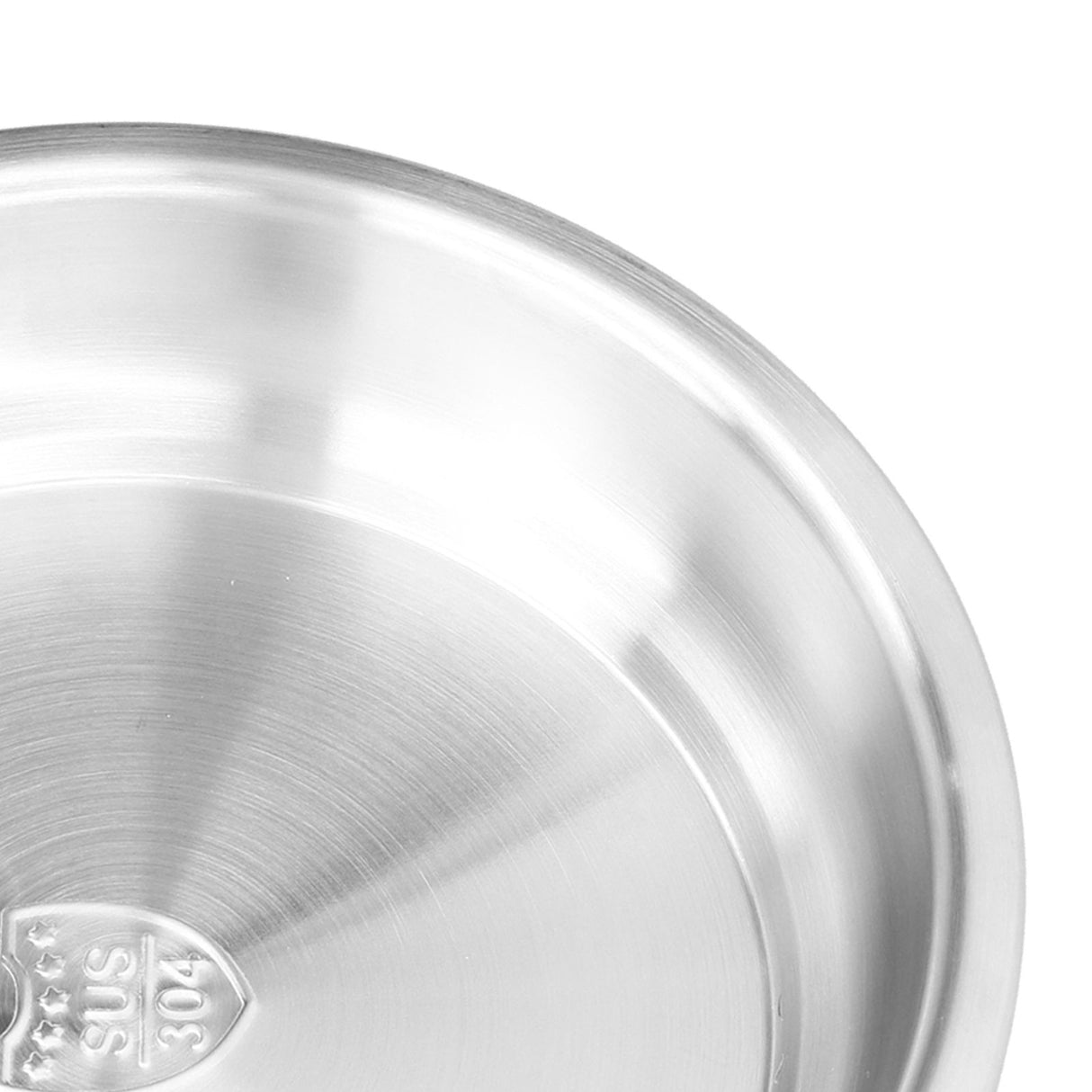 Deep Plate Stainless Steel Heavy Duty Salad Soup Serving Dish Tableware for Home Kitchen28cm
