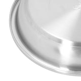 Deep Plate Stainless Steel Heavy Duty Salad Soup Serving Dish Tableware for Home Kitchen28cm