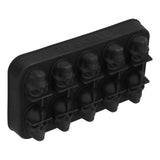 10 Grids Ice Cube Mold Silicone Black Professional Skull Ice Cube Mold for Halloween Home Bar - Front View