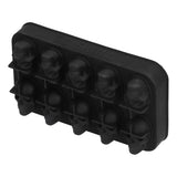10 Grids Ice Cube Mold Silicone Black Professional Skull Ice Cube Mold for Halloween Home Bar