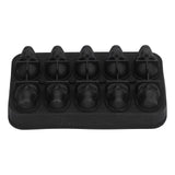 10 Grids Ice Cube Mold Silicone Black Professional Skull Ice Cube Mold for Halloween Home Bar - Extra Image