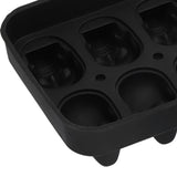 10 Grids Ice Cube Mold Silicone Black Professional Skull Ice Cube Mold for Halloween Home Bar - Extra Image