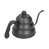 PTFE Stainless Steel Tea Pot Coffee Kettle Gooseneck Spout Pour Over Coffee Maker Drip Kettle Black1L - Top-Down View