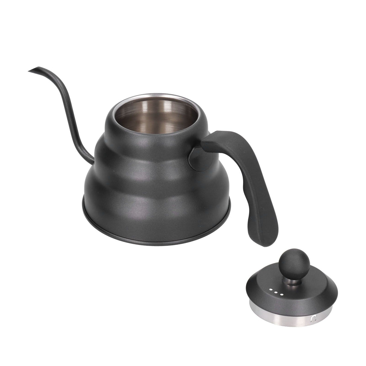 PTFE Stainless Steel Tea Pot Coffee Kettle Gooseneck Spout Pour Over Coffee Maker Drip Kettle Black1L