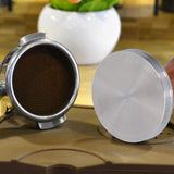 58mm Flat Base Coffee Tamper Manual Stainless Steel Coffee Powder Pressing Hammer with Wood Handle