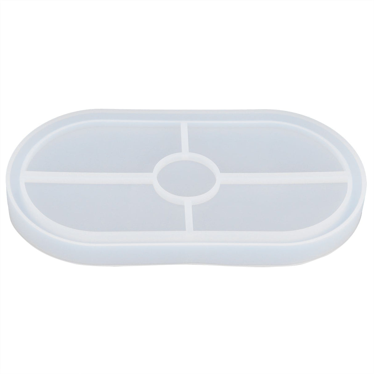 DIY Silicone Mold Oval Crystal Epoxy Resin Tea Coaster Mold for Home Kitchen Bakery
