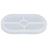 DIY Silicone Mold Oval Crystal Epoxy Resin Tea Coaster Mold for Home Kitchen Bakery