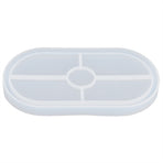 DIY Silicone Mold Oval Crystal Epoxy Resin Tea Coaster Mold for Home Kitchen Bakery
