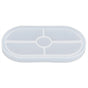 DIY Silicone Mold Oval Crystal Epoxy Resin Tea Coaster Mold for Home Kitchen Bakery
