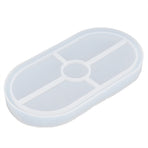 DIY Silicone Mold Oval Crystal Epoxy Resin Tea Coaster Mold for Home Kitchen Bakery