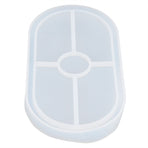 DIY Silicone Mold Oval Crystal Epoxy Resin Tea Coaster Mold for Home Kitchen Bakery