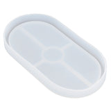 DIY Silicone Mold Oval Crystal Epoxy Resin Tea Coaster Mold for Home Kitchen Bakery - 45-Degree Angle