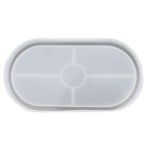 DIY Silicone Mold Oval Crystal Epoxy Resin Tea Coaster Mold for Home Kitchen Bakery