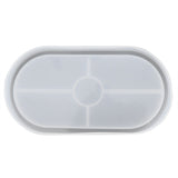DIY Silicone Mold Oval Crystal Epoxy Resin Tea Coaster Mold for Home Kitchen Bakery - Rear View