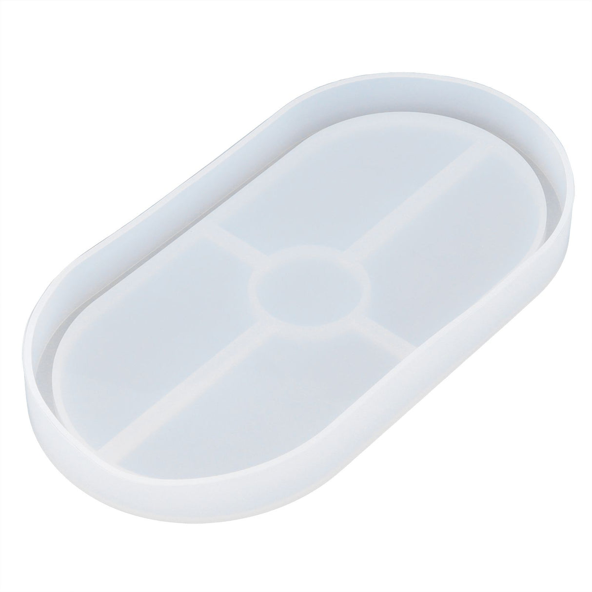 DIY Silicone Mold Oval Crystal Epoxy Resin Tea Coaster Mold for Home Kitchen Bakery