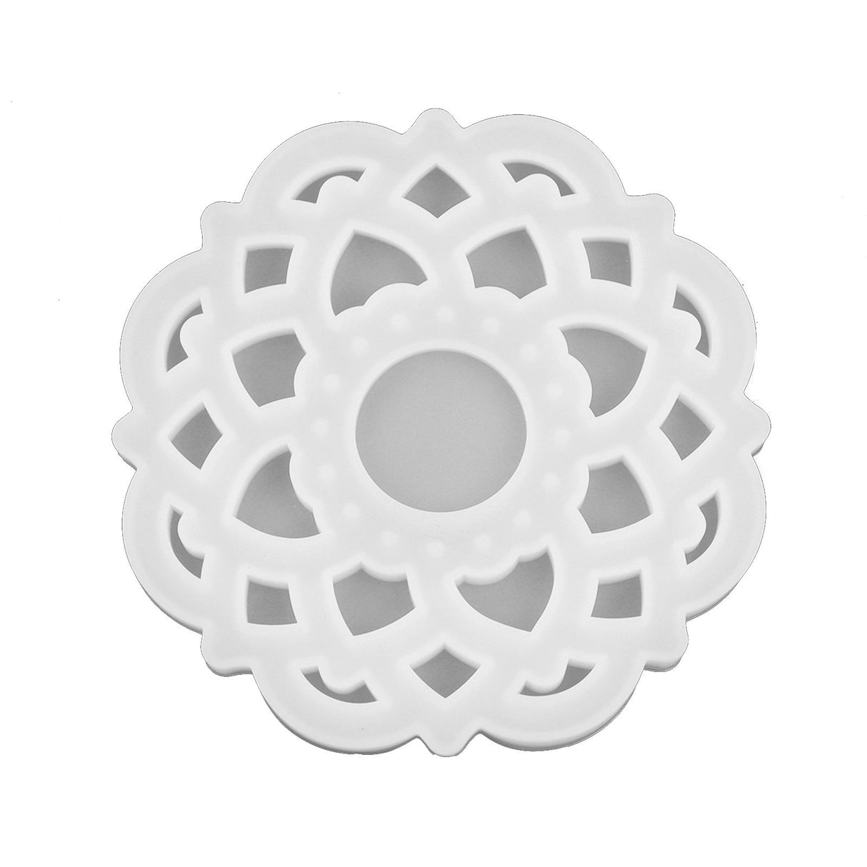 DIY Crystal Epoxy Resin Mold Innovative Shaped Mirror Silicone Candle Holder Mold for BakeryLotus Mold 60‑734