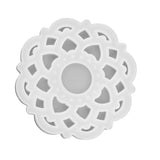 DIY Crystal Epoxy Resin Mold Innovative Shaped Mirror Silicone Candle Holder Mold for BakeryLotus Mold 60‑734 - Front View