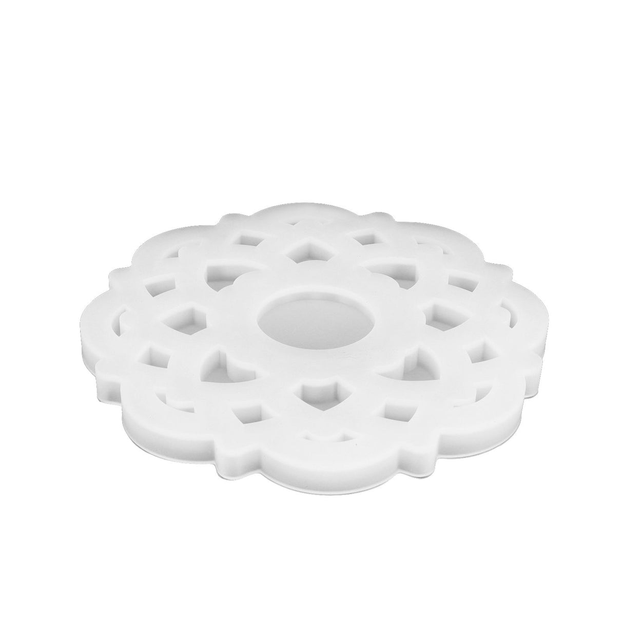 DIY Crystal Epoxy Resin Mold Innovative Shaped Mirror Silicone Candle Holder Mold for BakeryLotus Mold 60‑734